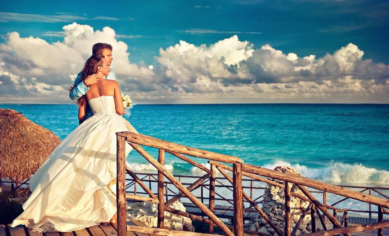 Casamentos e romance em cume no Caribe Mexicano