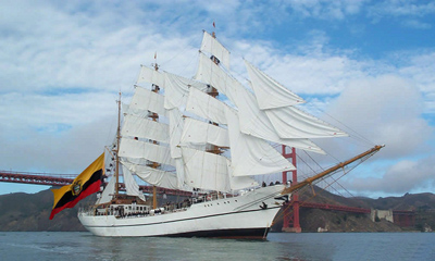  Chega a Havana, o navio escola GUAYAS, do  Equador