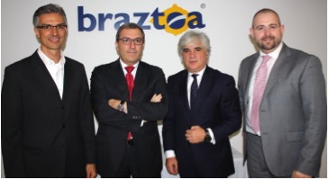 Marco Ferraz (Braztoa), Piero Galli (Expo Milano 2015), Salvatore Costanzo (ENIT) e Alessandro Mancini (Expo Milano 2015) Expo Milano 2015 e ENIT se reúnem com operadoras de SP