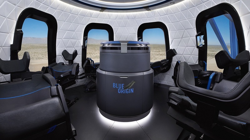 Blue Origin experimenta com sucesso sua cápsula para turistas do espaço